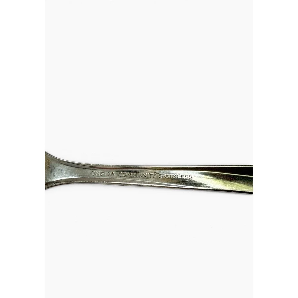 Oneida Community Stainless Twin Star Casserole Gravy Ladle MCM Atomic Burst VTG